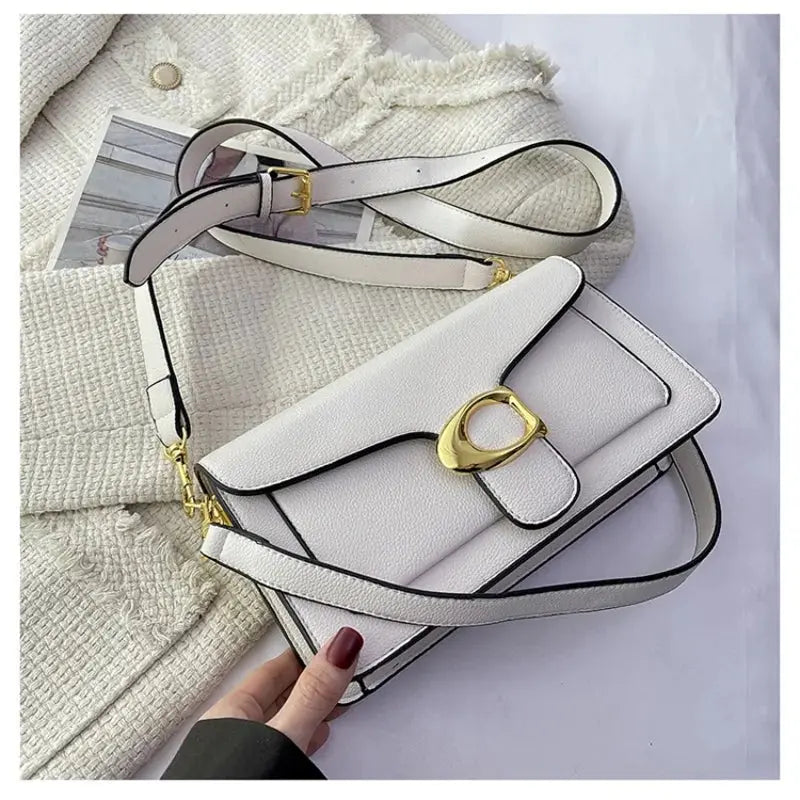 Retro 25cm Women’s Luxury Square Shoulder Bag – Stylish Handbag Ladies Fashion Flora
