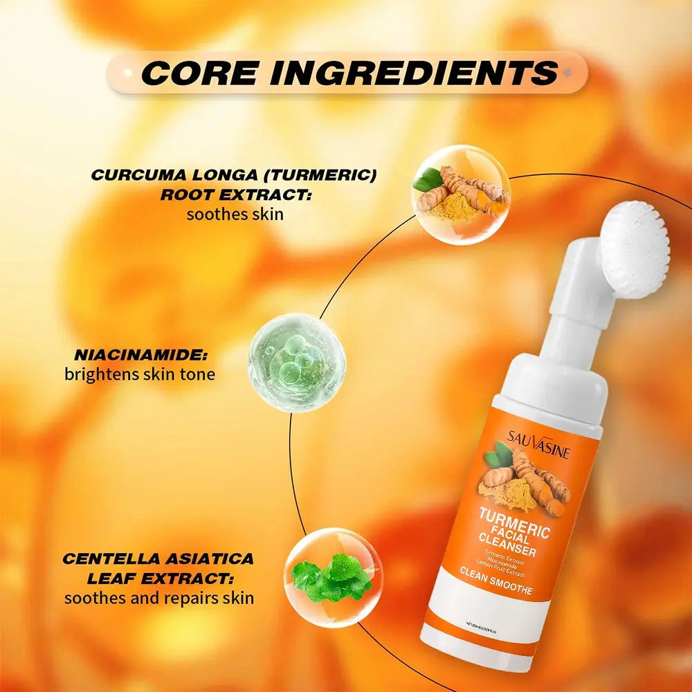 Turmeric Facial Cleanser – Hydrating & Moisturizing Face Wash Ladies Fashion Flora