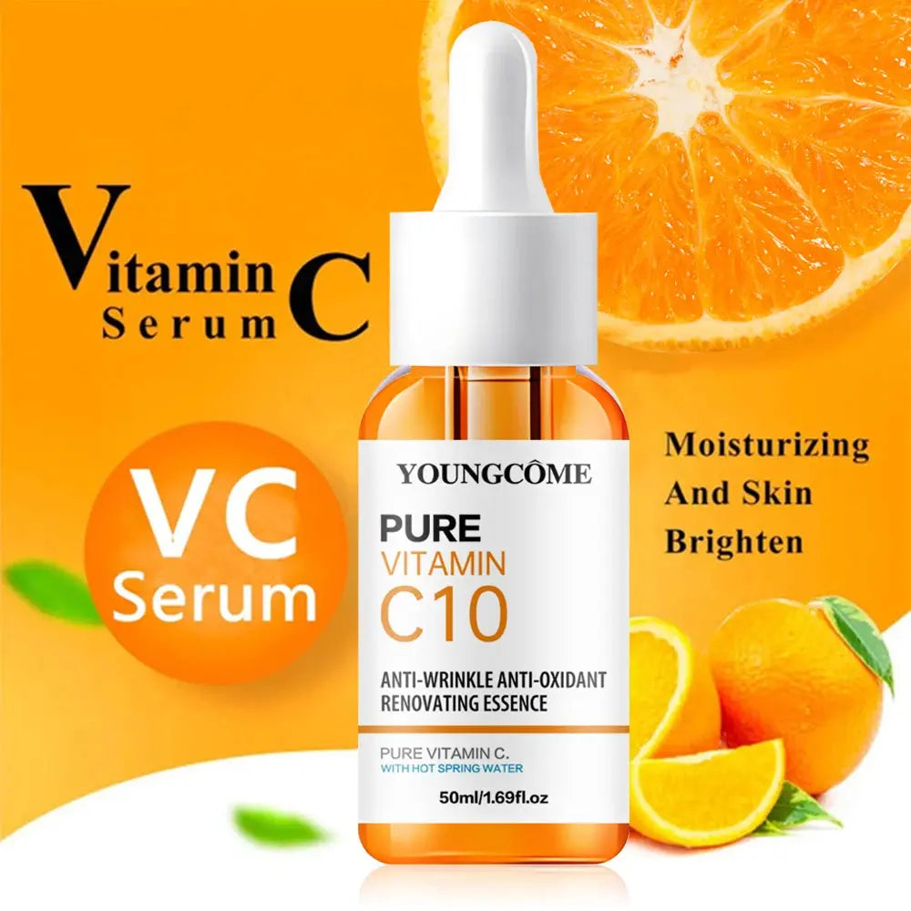 Vitamin C & Hyaluronic Acid Facial Serum – Brighten Dark Skin & Hydrate Ladies Fashion Flora