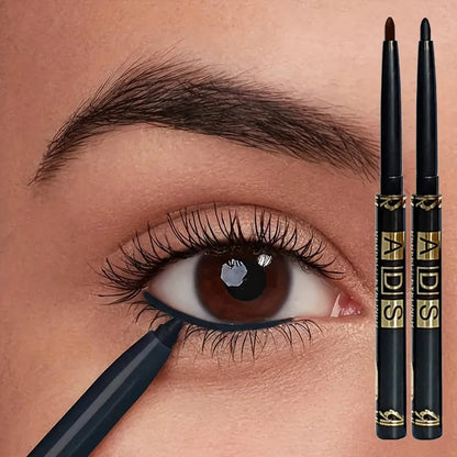 2-Pack Waterproof Eyeliner Pencils – Black & Brown Smudge-Proof  Ladies Fashion Flora