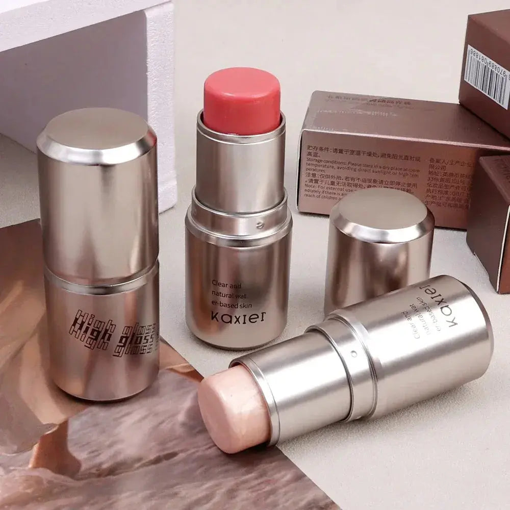 4-Color Shimmer Highlighter & Blush Stick – Face & Body Makeup  Ladies Fashion Flora