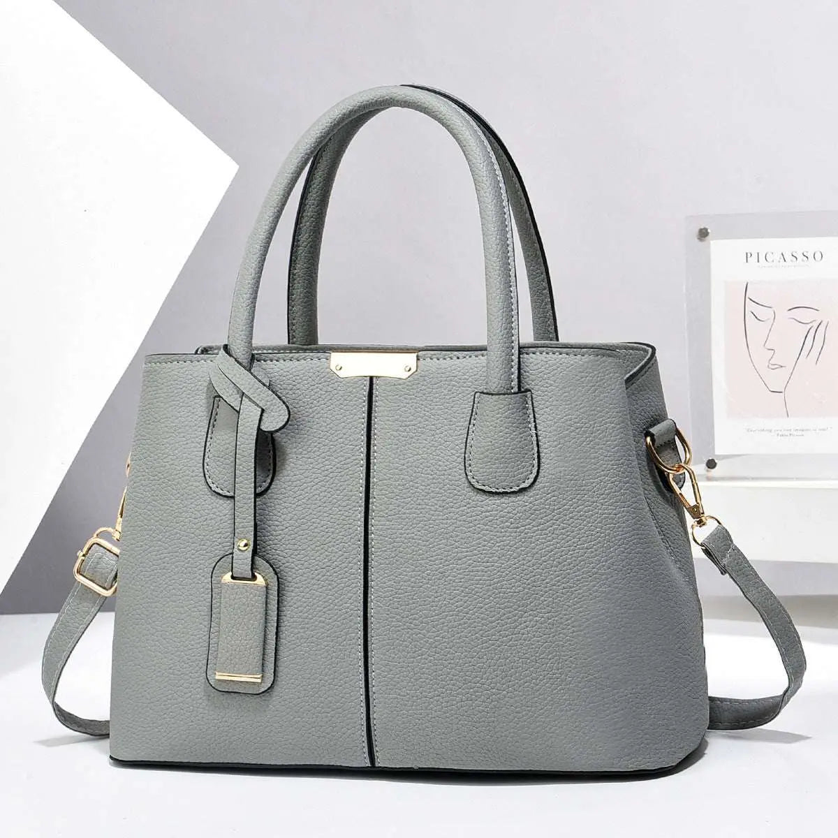 Women’s PU Leather Large Capacity Tote Bag – Stylish Handbag for Ladies Ladies Fashion Flora