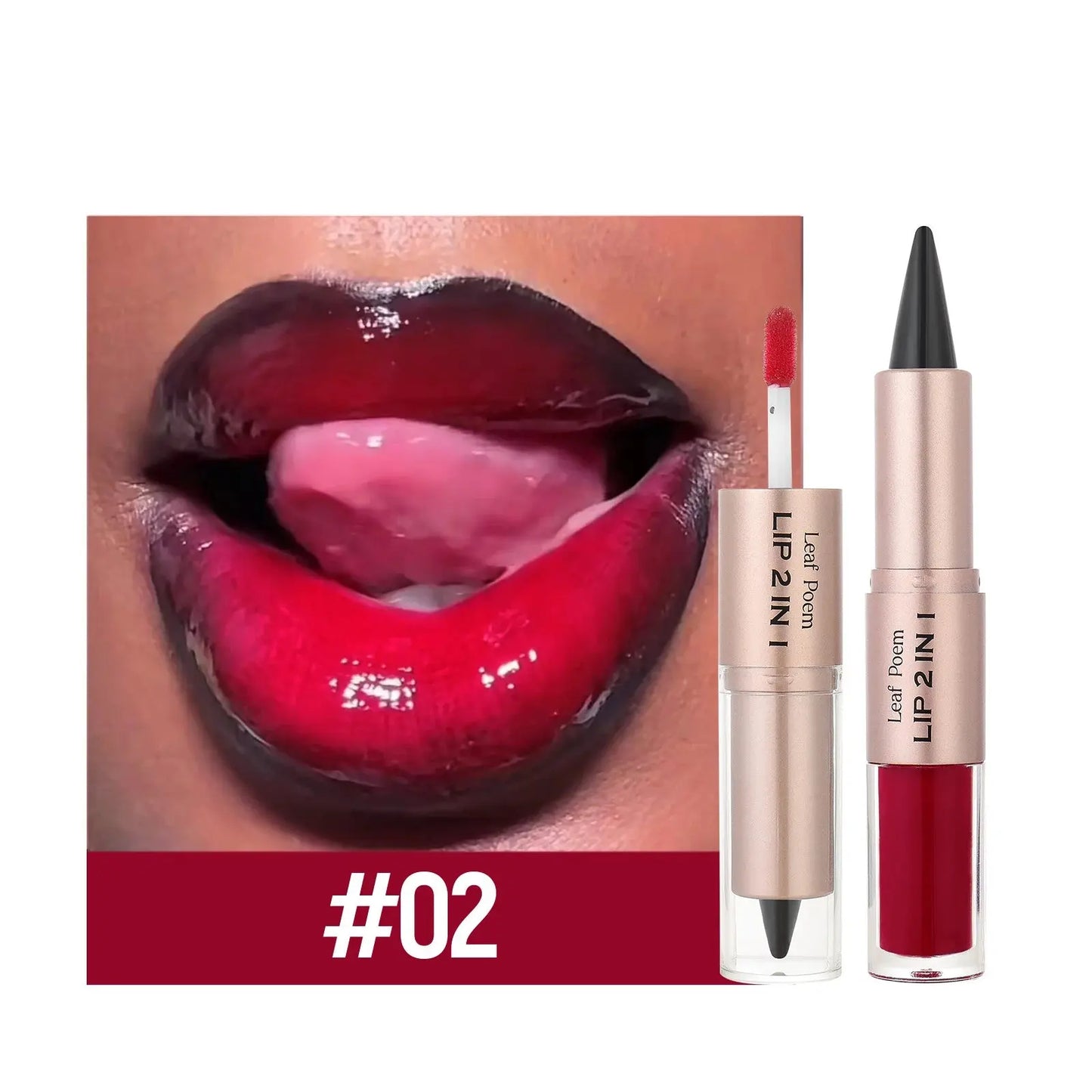 Double-Ended Lip Liner Pencil – Black & Brown Tapered Contour  Ladies Fashion Flora