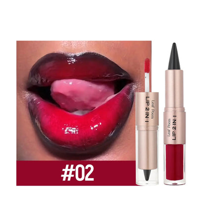 Double-Ended Lip Liner Pencil – Black & Brown Tapered Contour  Ladies Fashion Flora