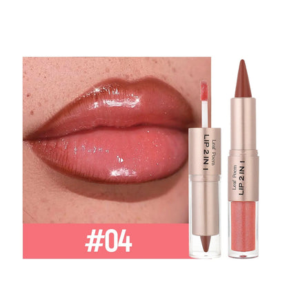 Double-Ended Lip Liner Pencil – Black & Brown Tapered Contour  Ladies Fashion Flora