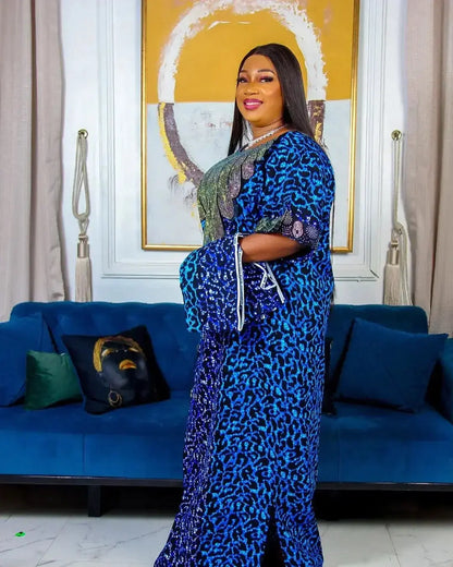 BUBU Two-Piece Dress – Elegant African Women’s Custom Outfit  Ladies Fashion Flora