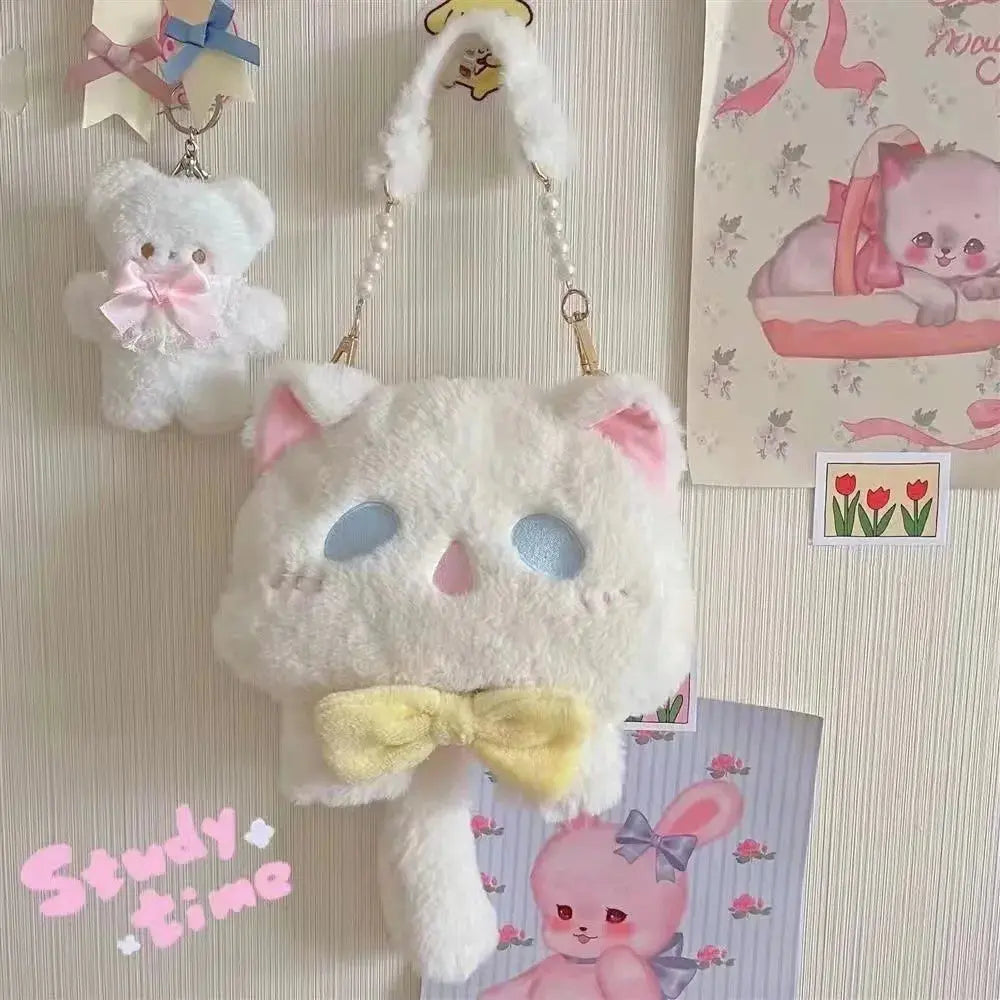 Cute Large Capacity Plush Bag – Soft Women’s Handbag  Ladies Fashion Flora
