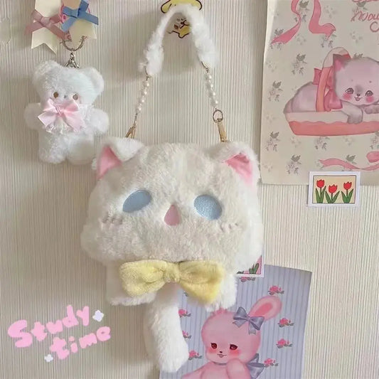 Cute Large Capacity Plush Bag – Soft Women’s Handbag  Ladies Fashion Flora