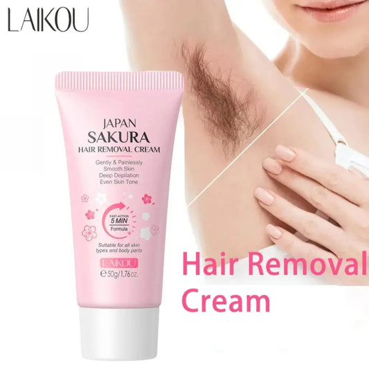 LAIKOU Sakura Hair Removal Cream – Fast & Gentle Skin Care  Ladies Fashion Flora