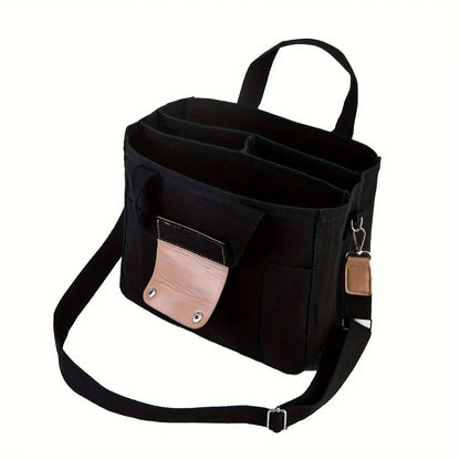 Ladies Canvas Handbag Multi Pocket Large Capacity Tote Bag  Ladies Fashion Flora