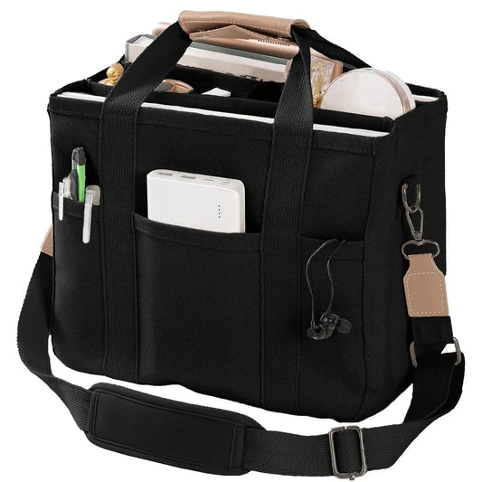 Ladies Canvas Handbag Multi Pocket Large Capacity Tote Bag  Ladies Fashion Flora