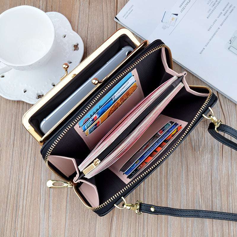 Women’s Lock Crossbody Bag – Shoulder Clutch for Mobile & Essentials Ladies Fashion Flora