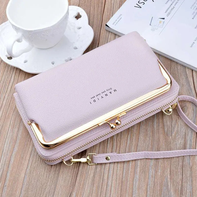 Women’s Lock Crossbody Bag – Shoulder Clutch for Mobile & Essentials Ladies Fashion Flora