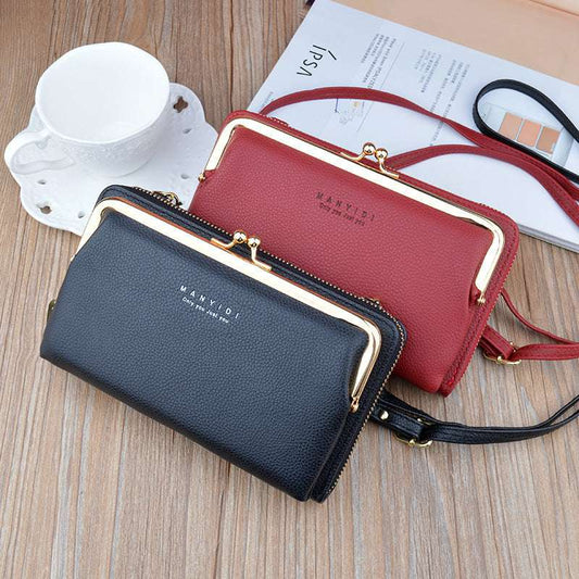 Women’s Lock Crossbody Bag – Shoulder Clutch for Mobile & Essentials Ladies Fashion Flora