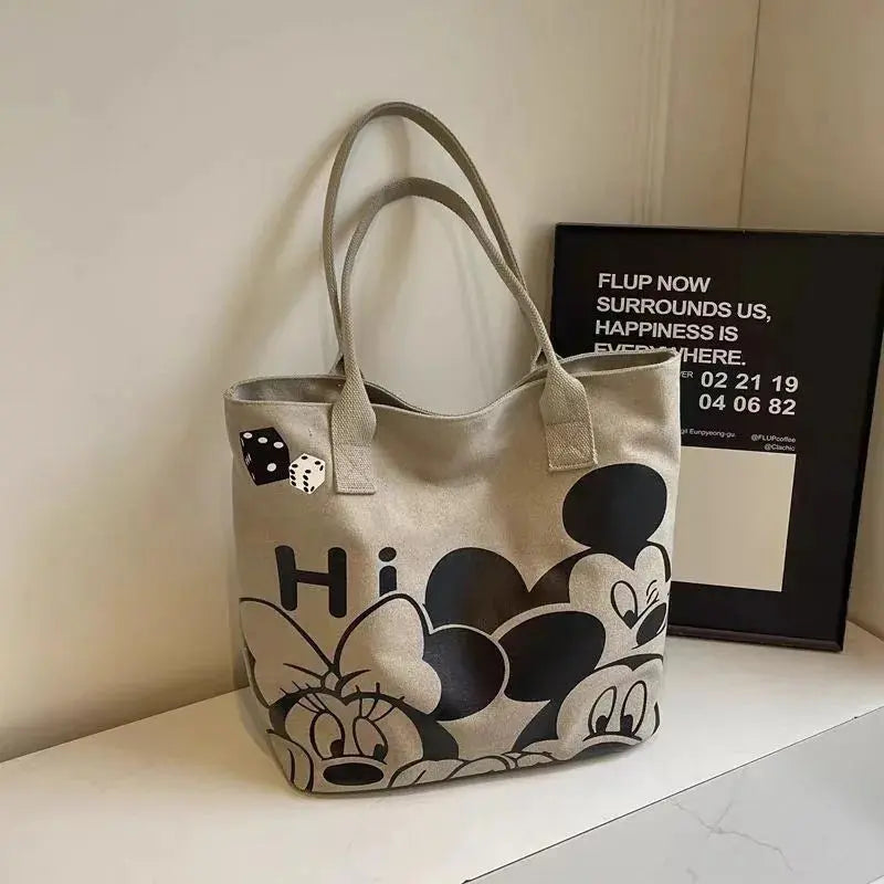 Mickey Graffiti Women’s Shoulder Bag – Large Capacity Handbag  Ladies Fashion Flora