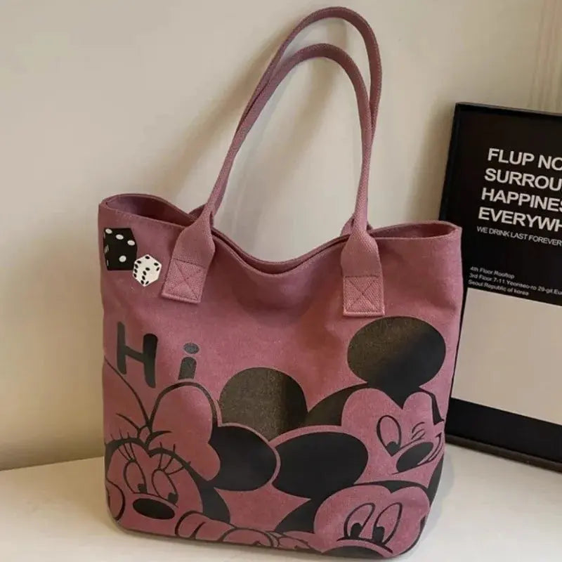 Mickey Graffiti Women’s Shoulder Bag – Large Capacity Handbag  Ladies Fashion Flora