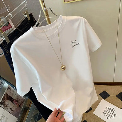 Women’s Oversize Short-Sleeve T-Shirt – Casual Loose Fit Top  Ladies Fashion Flora