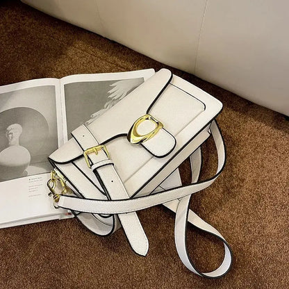 Retro 25cm Women’s Luxury Square Shoulder Bag – Stylish Handbag  Ladies Fashion Flora