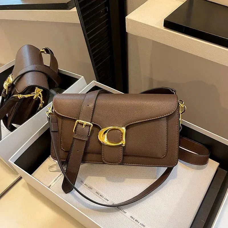 Retro 25cm Women’s Luxury Square Shoulder Bag – Stylish Handbag  Ladies Fashion Flora