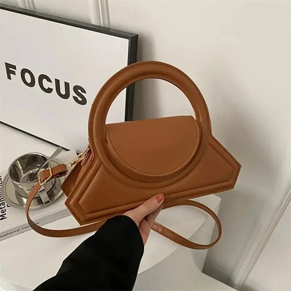 Elegant PU Leather Tote Bag – Solid Color Handbag for Women  Ladies Fashion Flora