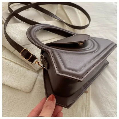 Elegant PU Leather Tote Bag – Solid Color Handbag for Women  Ladies Fashion Flora