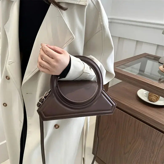 Elegant PU Leather Tote Bag – Solid Color Handbag for Women  Ladies Fashion Flora