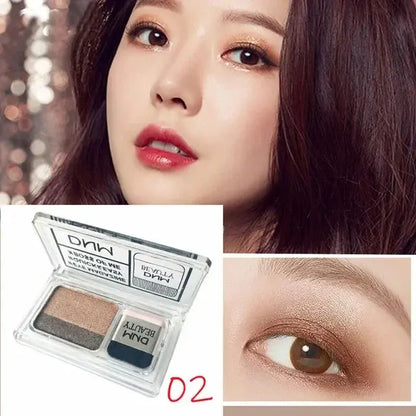 Two-Color Matte Eyeshadow – Double Small Box Palette for Easy Application  Ladies Fashion Flora