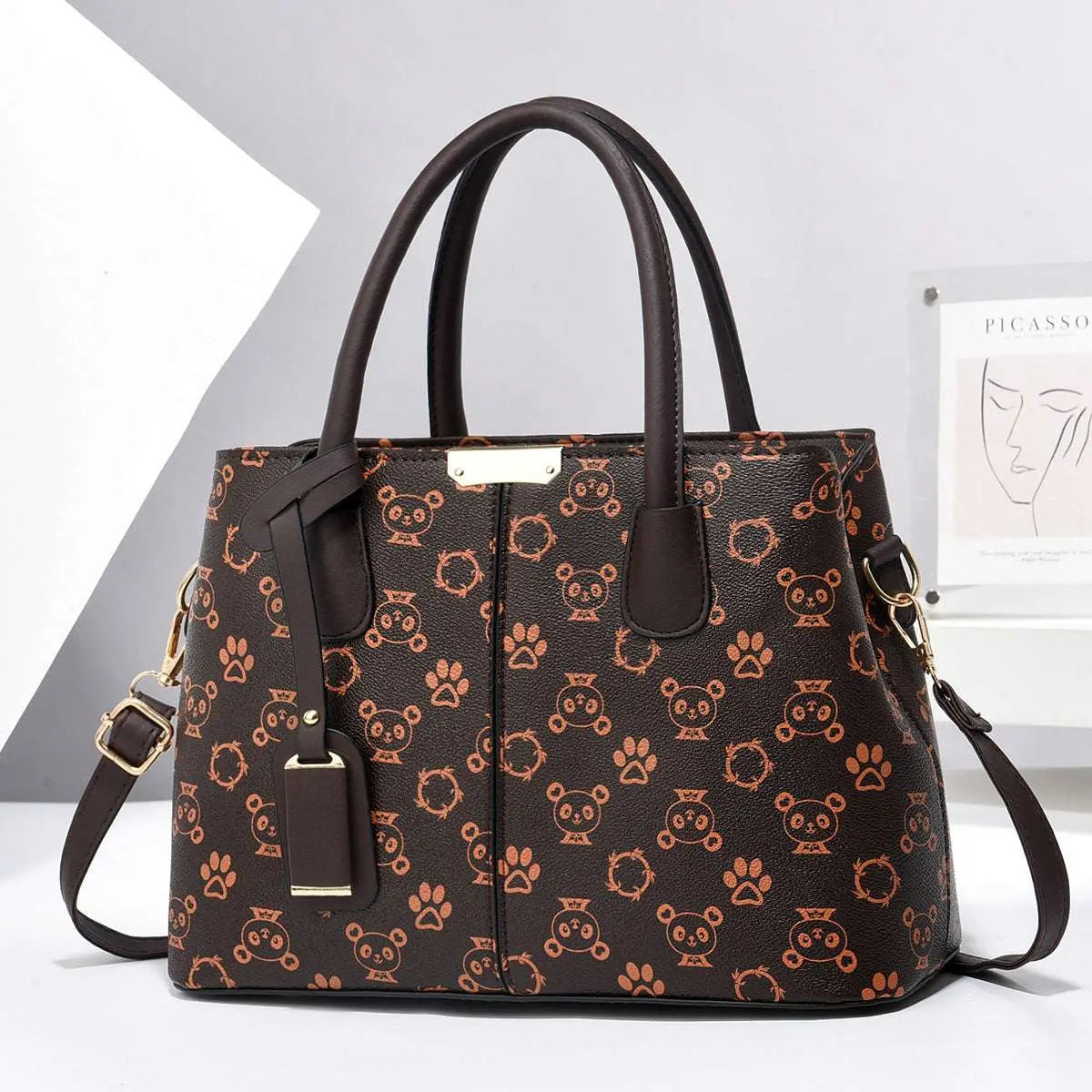 Women’s PU Leather Large Capacity Tote Bag – Stylish Handbag for Ladies Ladies Fashion Flora