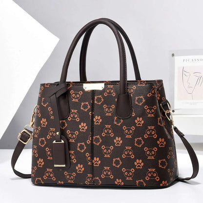 Women’s PU Leather Large Capacity Tote Bag – Stylish Handbag for Ladies Ladies Fashion Flora