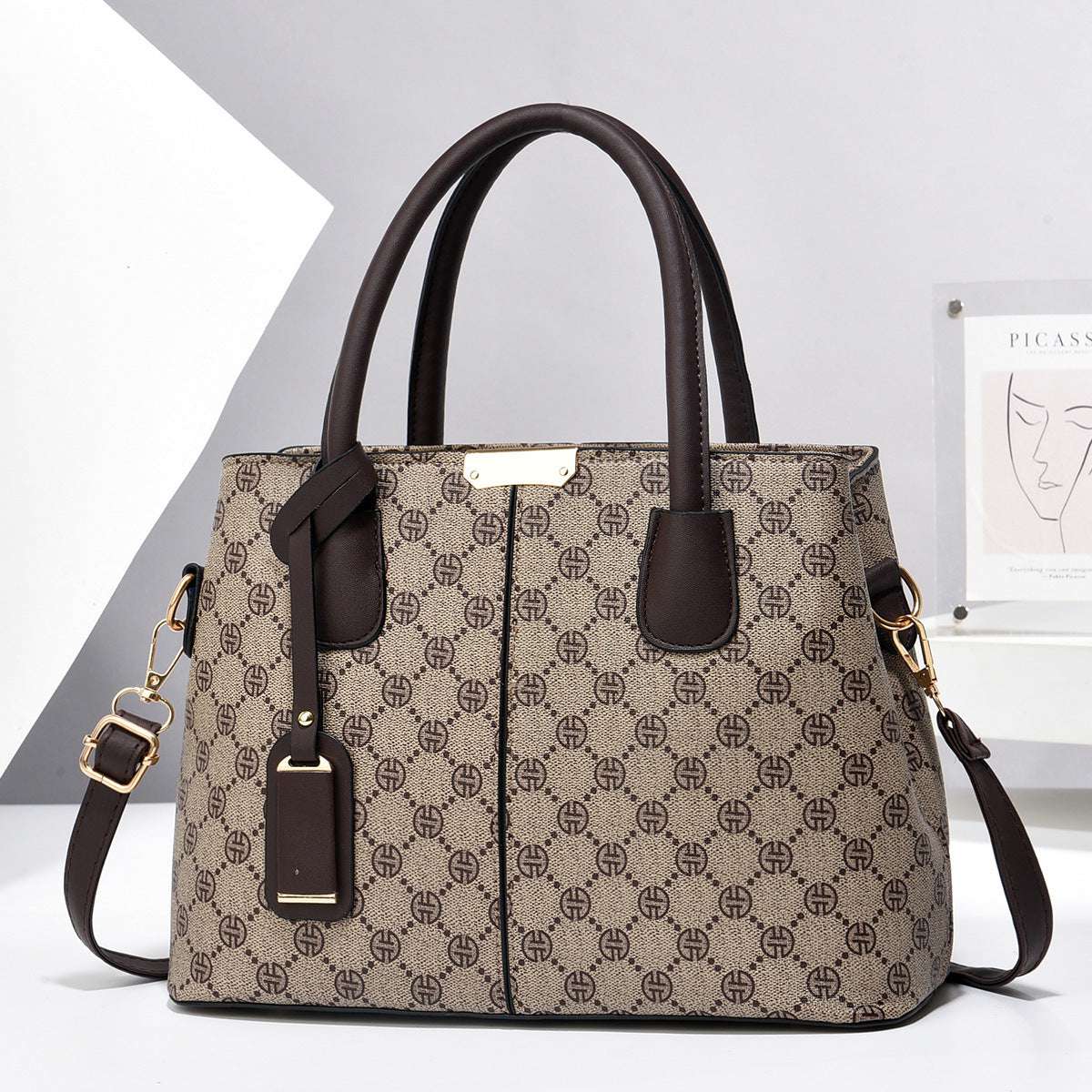 Women’s PU Leather Large Capacity Tote Bag – Stylish Handbag for Ladies Ladies Fashion Flora