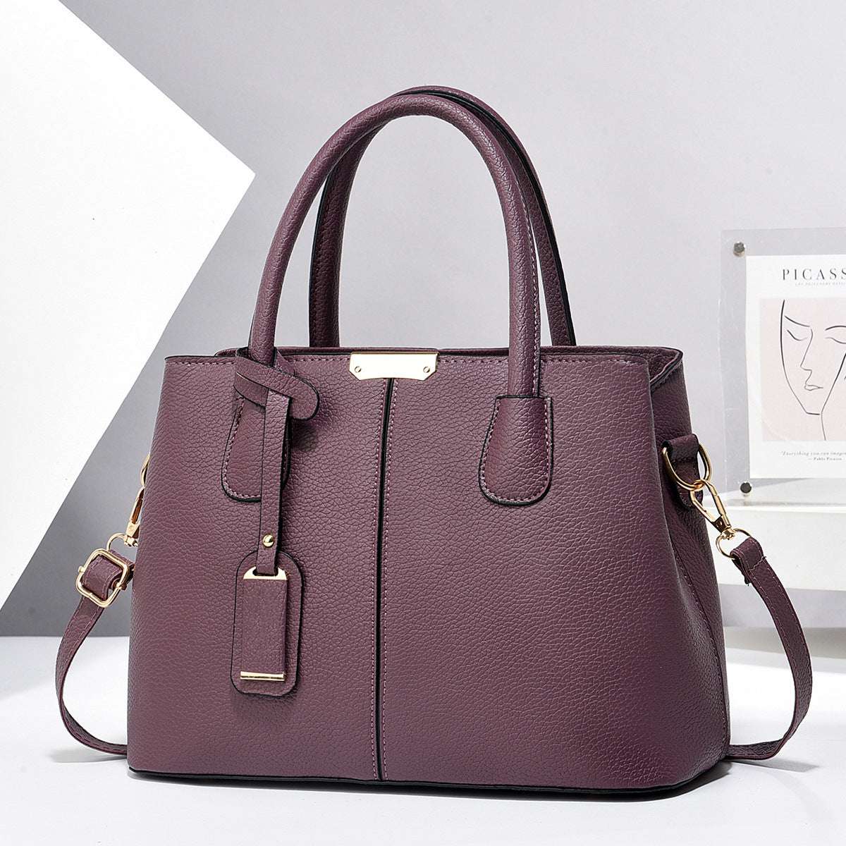 Women’s PU Leather Large Capacity Tote Bag – Stylish Handbag for Ladies Ladies Fashion Flora
