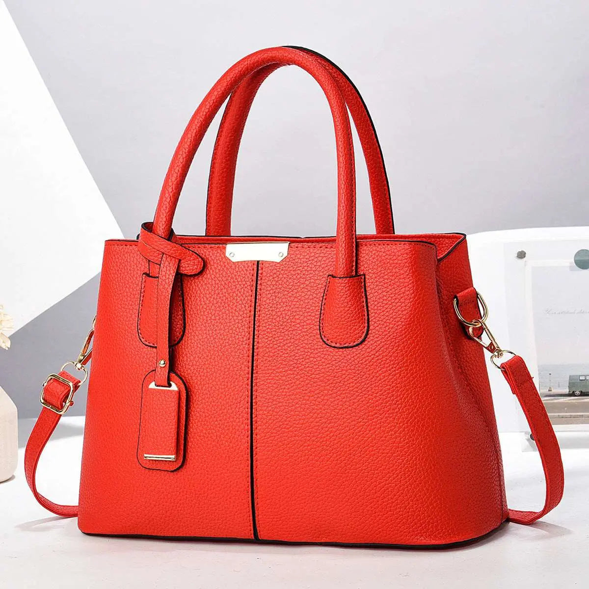Women’s PU Leather Large Capacity Tote Bag – Stylish Handbag for Ladies Ladies Fashion Flora